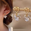 korean heart earring
