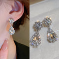 60242 Korean Luxurious Drop Diamond stone Earring