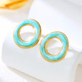 korean stylish anti tarnish circle earring