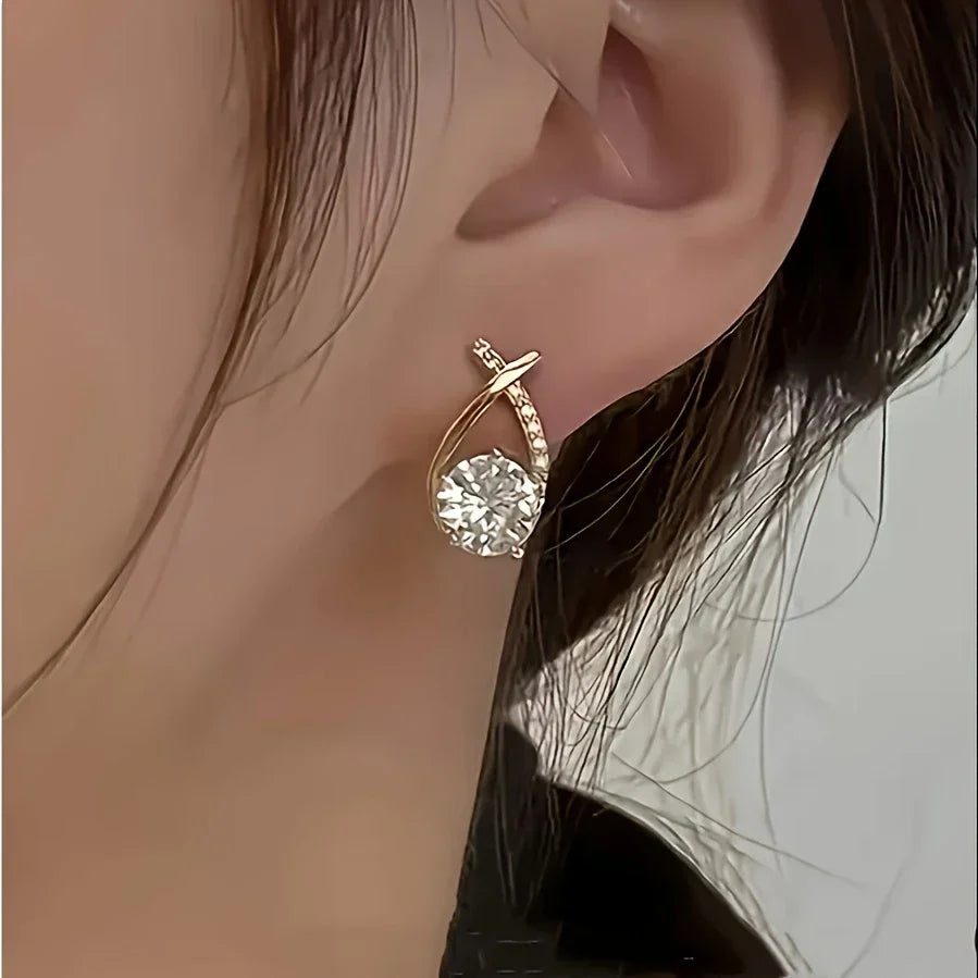 korean luxurious Beautiful Dimond Earring