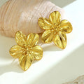 korean flower premium anti tarnish earring