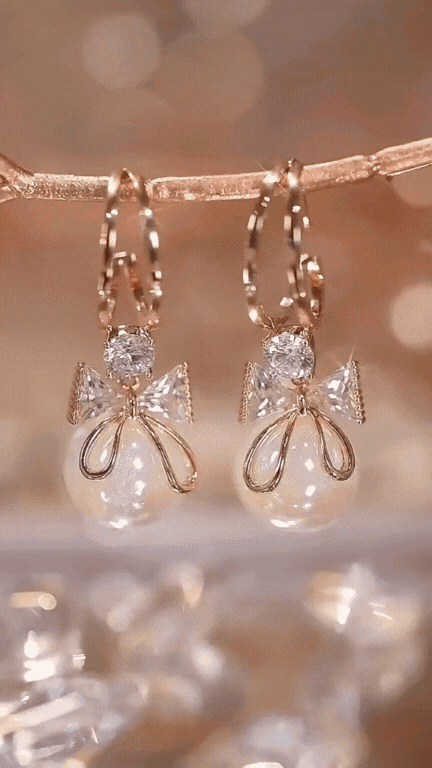 Korean Earings Fashion Jewelry Elegant And Sweet Cute Bow Earrings For Women Gifts Earrings