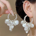 55258 Pearl Shell Drop Earring Fashion Party Korean Circle Dangle Earrings Female Jewelry for Woman