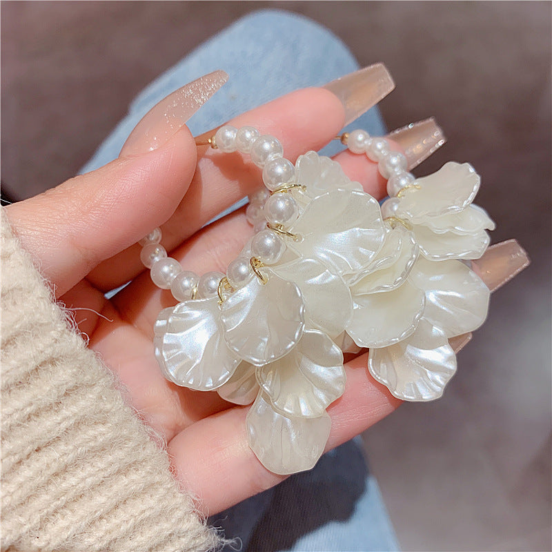55258 Pearl Shell Drop Earring Fashion Party Korean Circle Dangle Earrings Female Jewelry for Woman