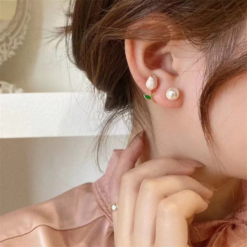 Korean Pink Lotus Beautiful Earring