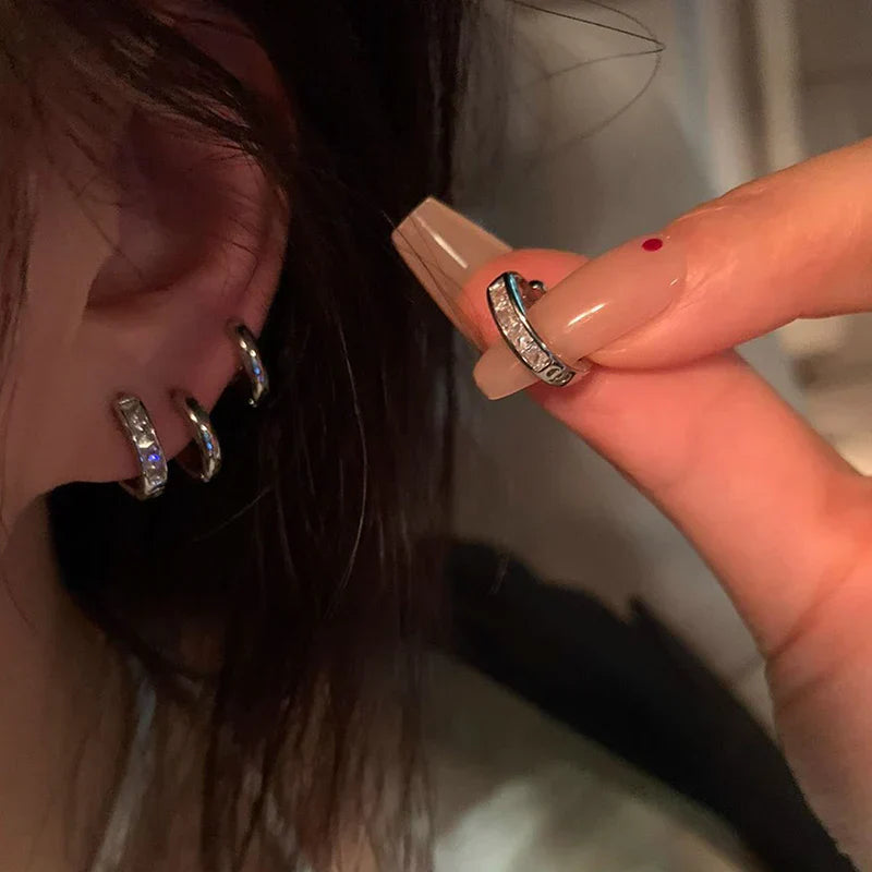 50219 silver 4 pc Earring set