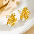 korean anti tarnish gold earring