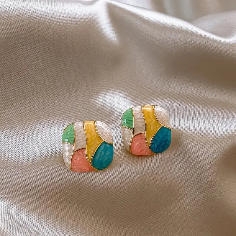 Koreanb Korean Luxurious Multicolor Stud Earring