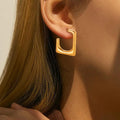 korean anti tarnish gold earring