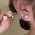 Korean Light Luxury Crystal Tulip Flower Stud Earring