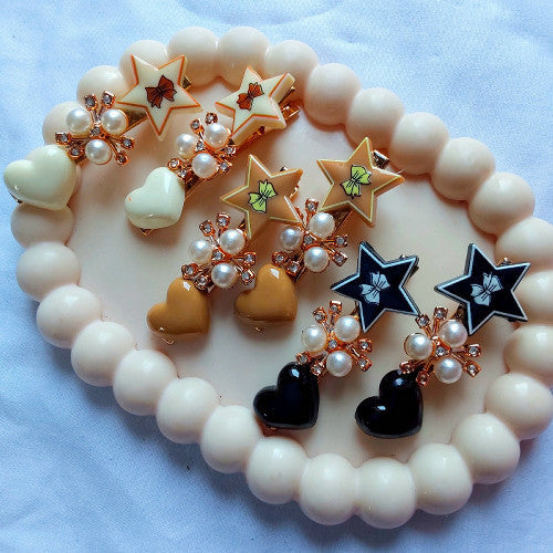 beautiful 😍 pearl Dimaond heart Clip