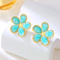 korean stylish flower anti tarnish earring