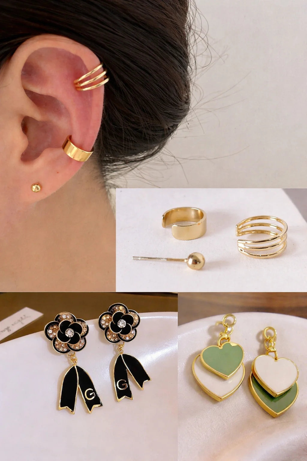Trendy Korean Earrings Combo Of 2