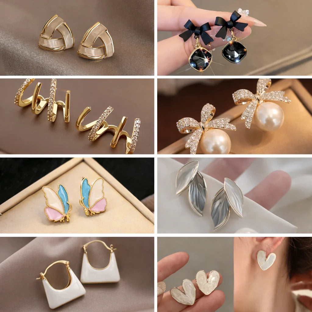 Trendy Korean Earrings Combo Of 8 for Women