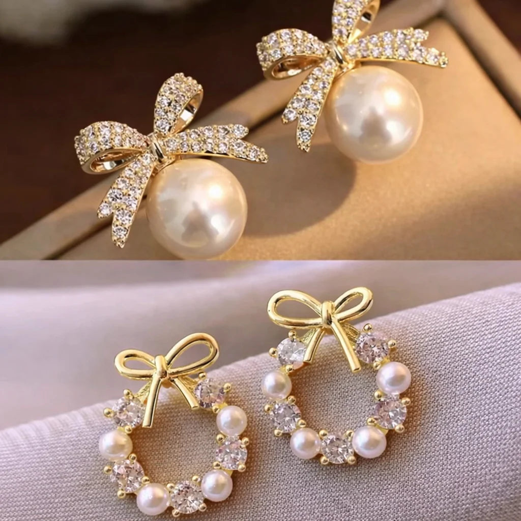 Pack of 2 Korean Stud Earrings