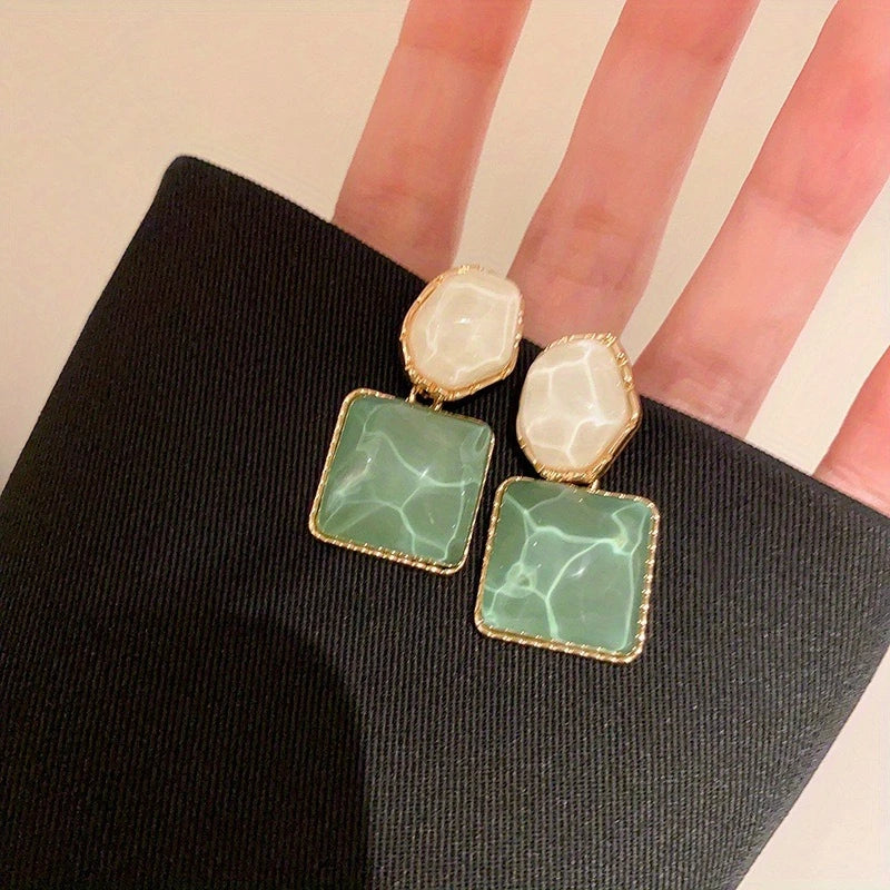 Korean Premium Crystal Gemstone drop Earring